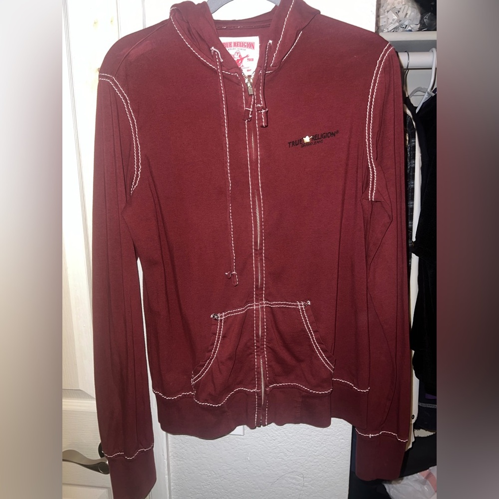 Vintage True Religion Red Hoodie Womens L